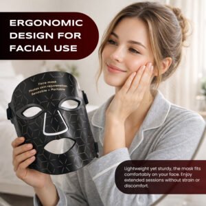 Ergonomic design for facial use. Lightweight yet sturdy, the mask fits comfortably on your face. Enjoy extended sessions without strain or discomfort.
